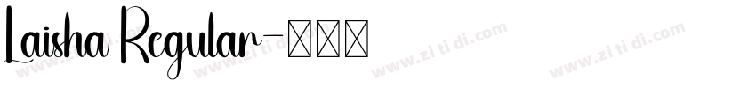 Laisha Regular字体转换